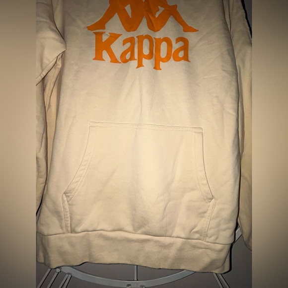 NWOT Kappa Beige Hoodie with Bold Orange Logo - Picture 3 of 8